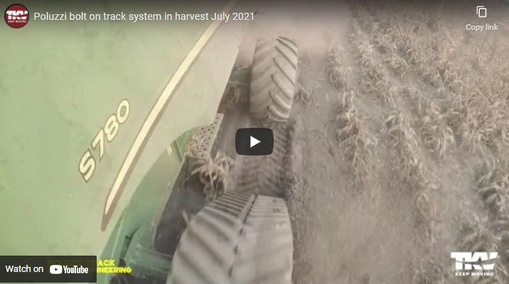 First Poluzzi bolt-on track system in harvest, in Australia.